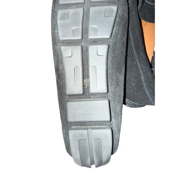 Kurt Geiger London Eagle Driver Loafer Suede Leather Black Size 39 - Picture 6 of 9